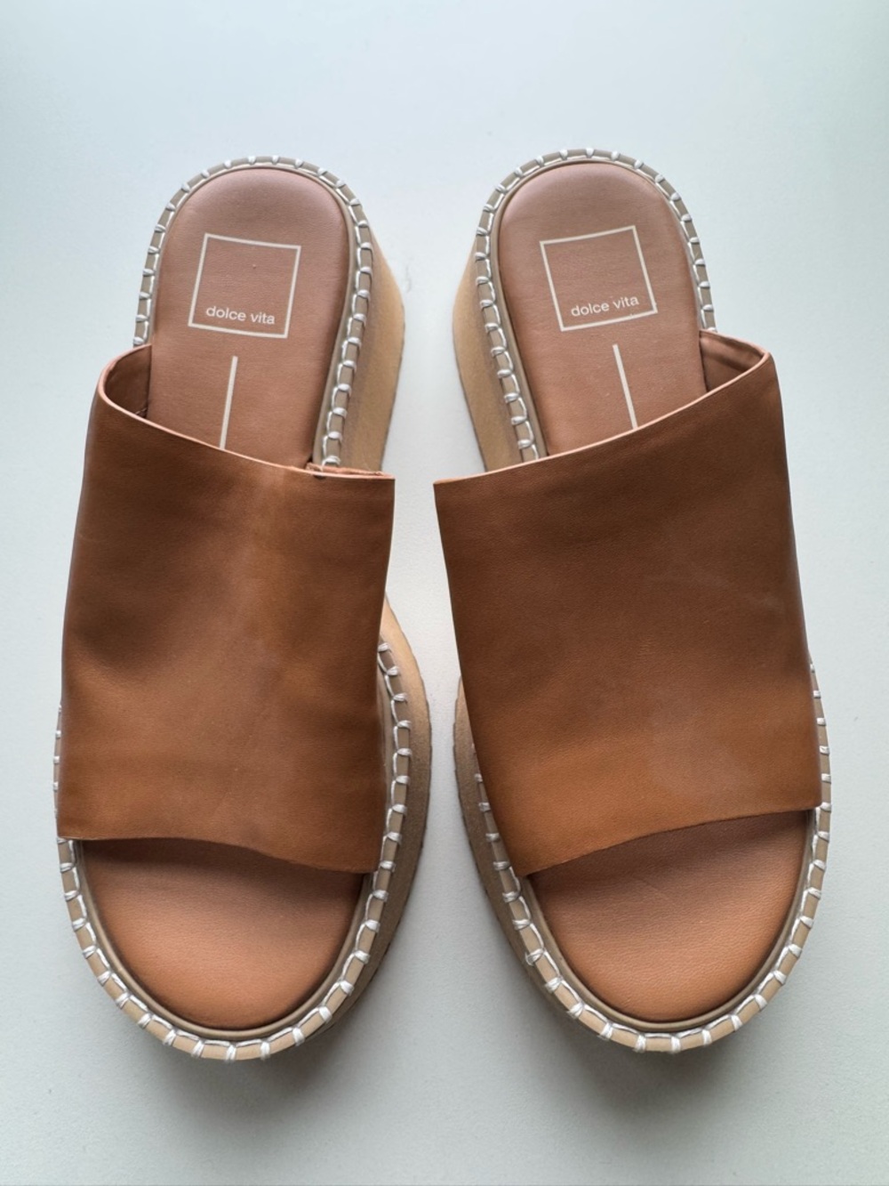 Dolce Vita Darcel Brown Leather Slide Mules
